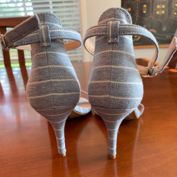 Kelly & Katie Chambray Stripe Heels - Picture 2 of 5